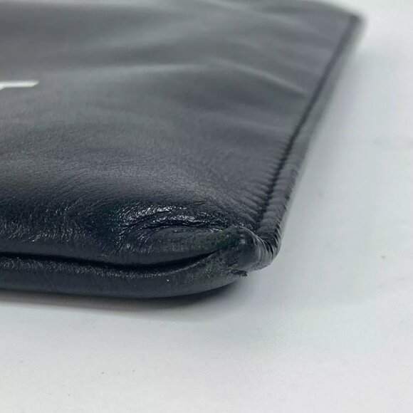 SAINT LAURENT PARIS 397294 logo Cluch Bag Pouch Bag Clutch bag Leather Black - Picture 8 of 14